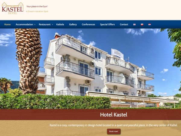 Izrada responzivne multijezične web stranice s booking skriptom za rezervacije sa online plaćanjem za Hotel Kastel Kaštela