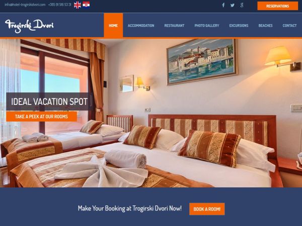 Izrada responzivne web stranice za Hotel Trogirski Dvori